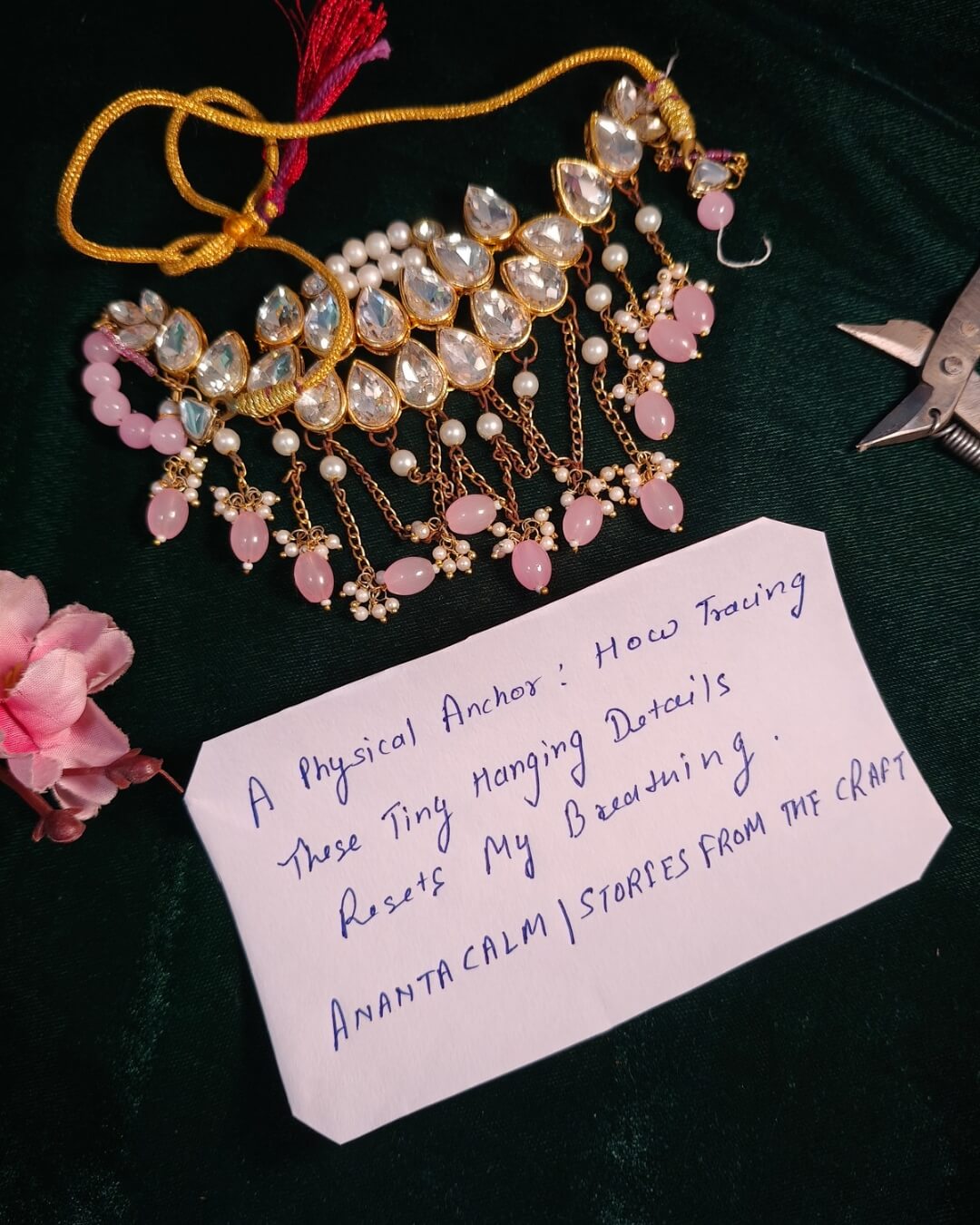 A physical anchor jewellery for me. How crafting these tiny hanging details brought healing to me