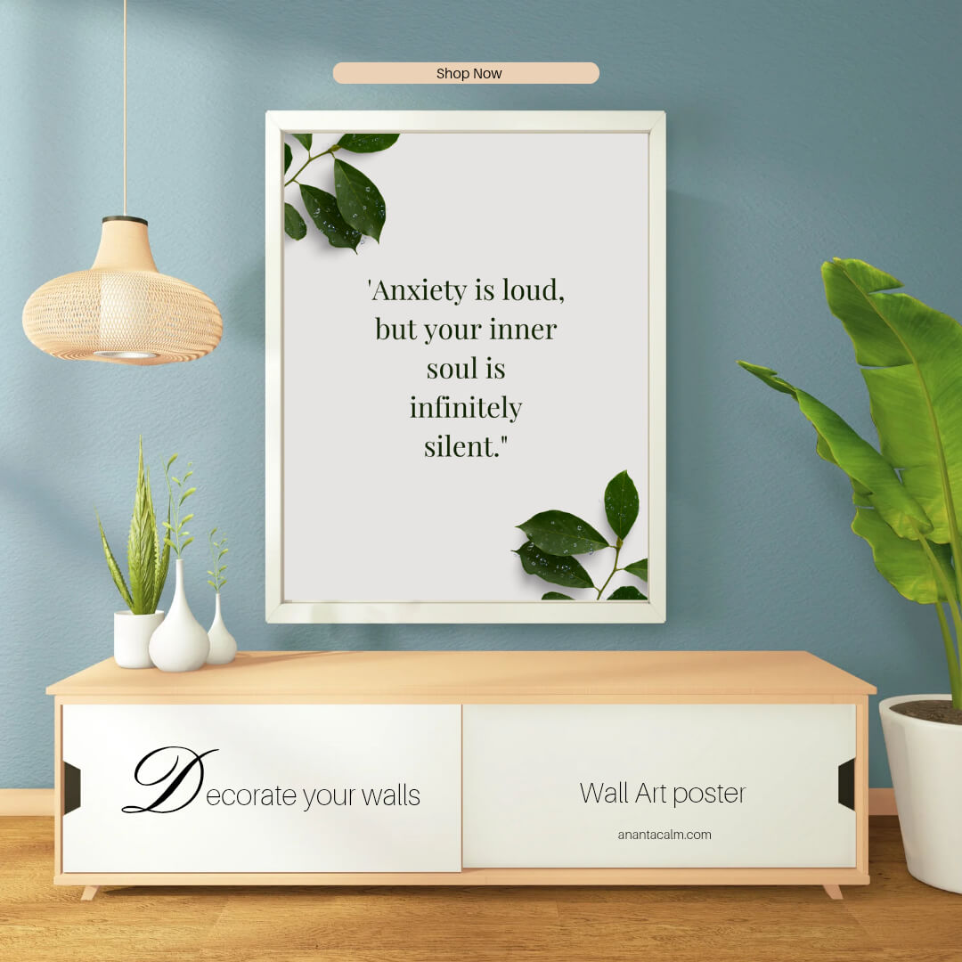 Vedic mindfulness quote wall decor printable pdf for stress relief and emotional healing.