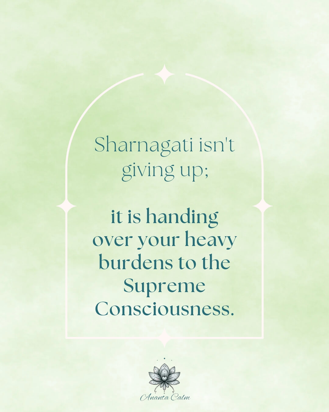 Sharnagati quote for anxiety relief and surrender
