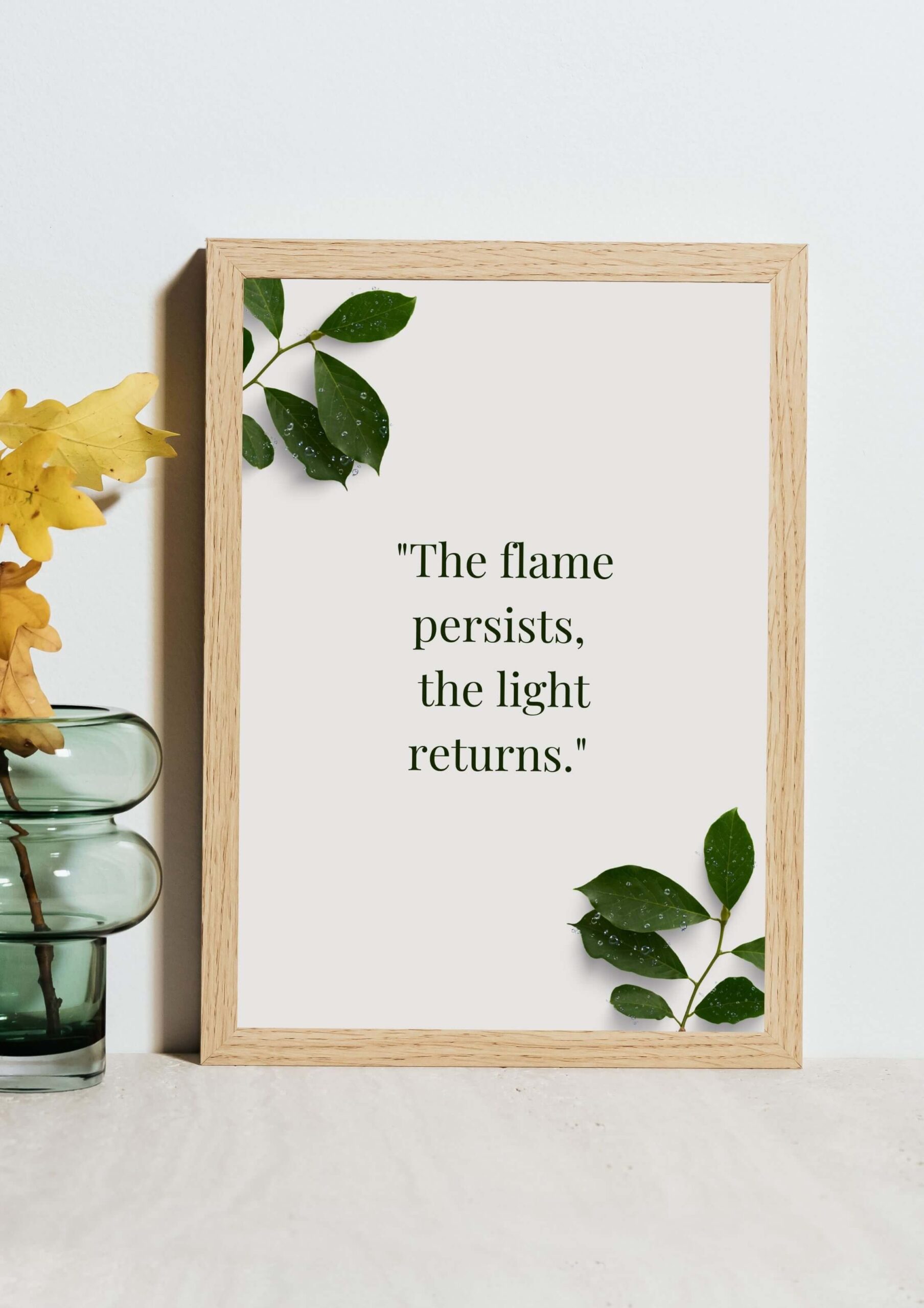 Aesthetic inner strength and resilience reminder quote poster for self care bedroom decor.